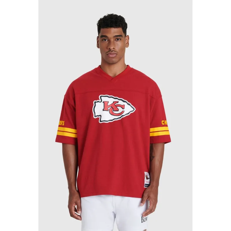 Camiseta Mitchell & Ness Oversize Collab Baw x NFL Kansas City Chiefs Vermelha - P