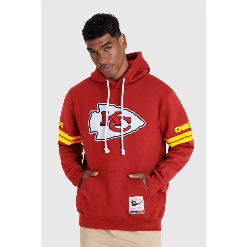 Moletom Mitchell & Ness Canguru Fechado Collab Baw x NFL Kansas City Chiefs Vermelho - M