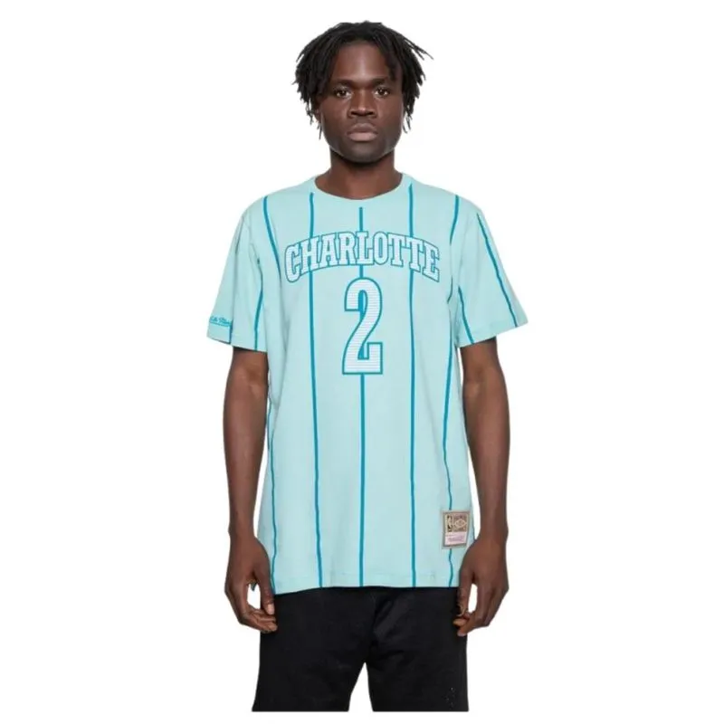 Camiseta mitchell & ness masculina charlotte hornets johnson
