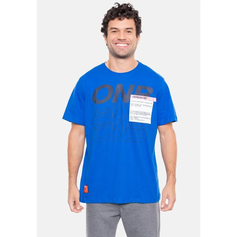 Camiseta Onbongo Estampada Azul Royal - P