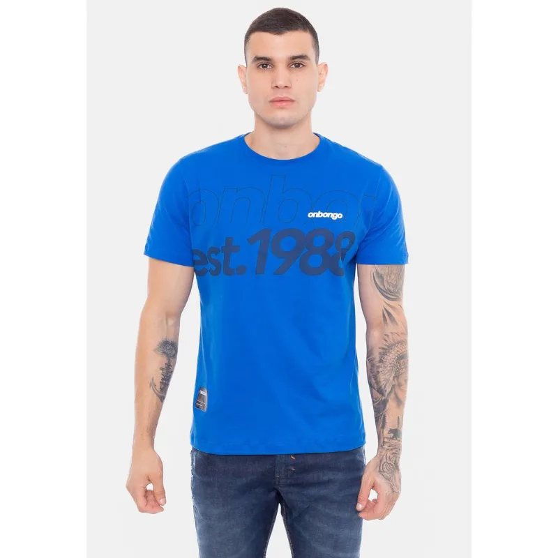 Camiseta Onbongo Estampada Azul Royal - G