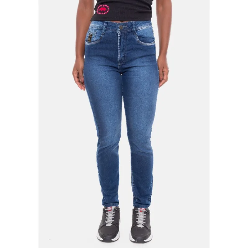 Calça Jeans Ecko Feminina Jeans Skinny Azul Calça Ecko Feminina Jeans Skinny Azul - 42