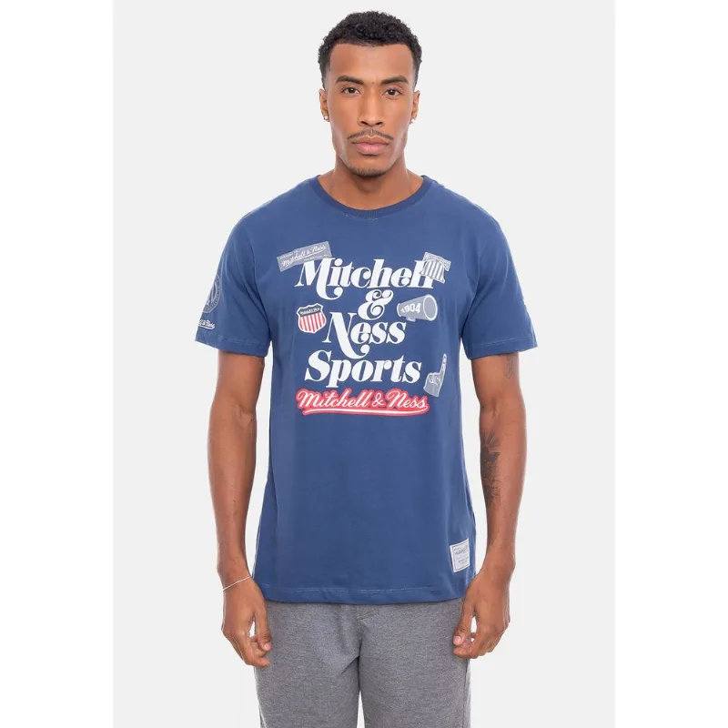Camiseta Mitchell & Ness Branded Patches Azul - M