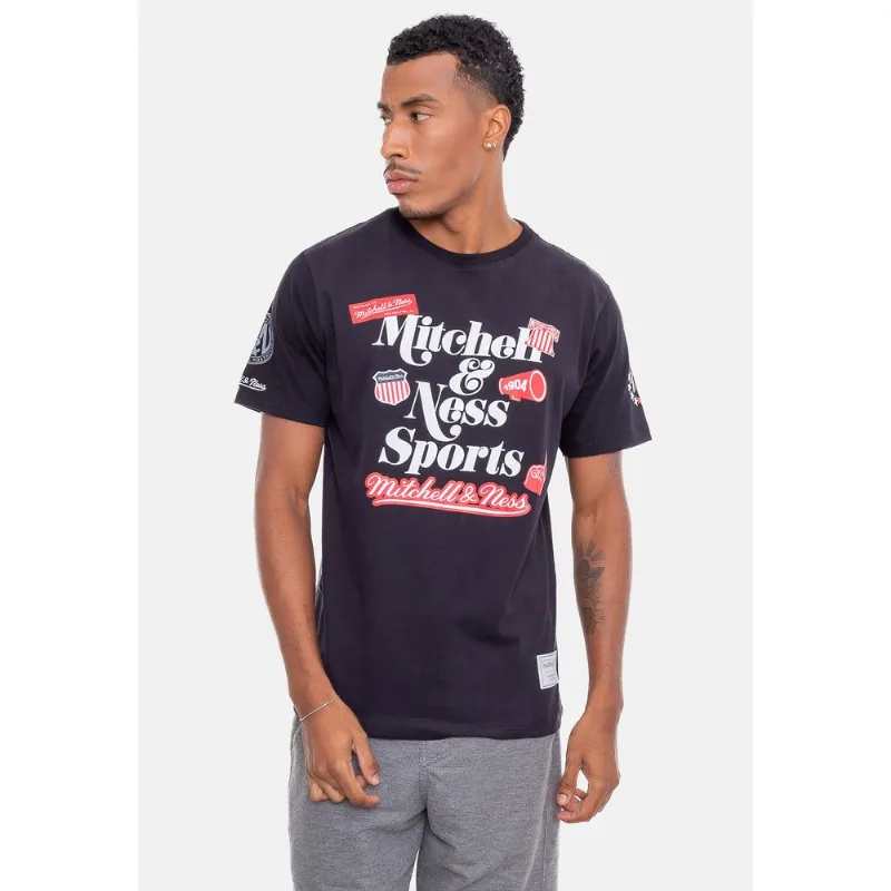 Camiseta Mitchell & Ness Branded Patches Preta - P