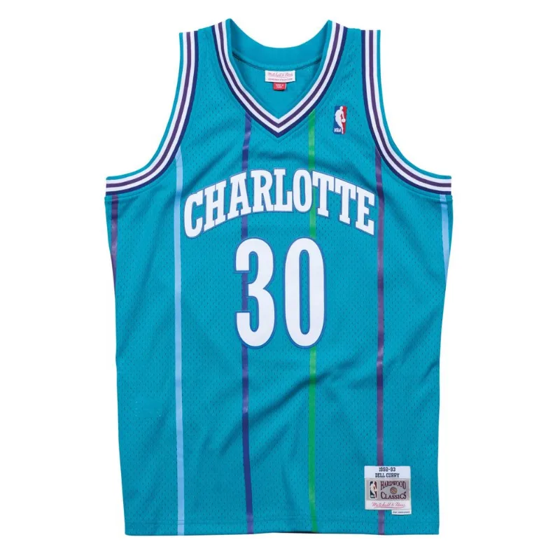 Regata Mitchell & Ness Road Swingman Jersey Charlotte Hornets 1992-93 Dell Curry Verde - G