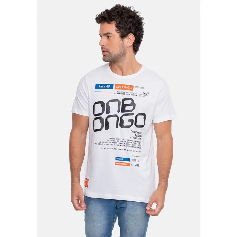 Camiseta Onbongo Estampada Off White - GG
