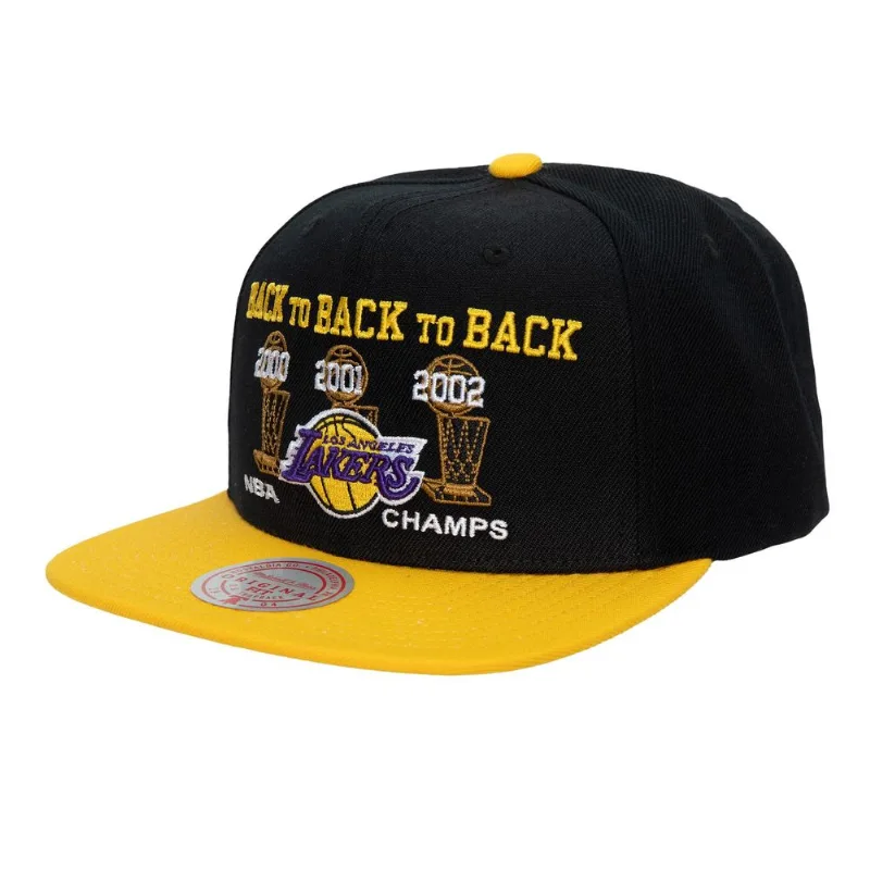 Boné Mitchell & Ness NBA Champs HWC Los Angeles Lakers Preto - ÚNICO