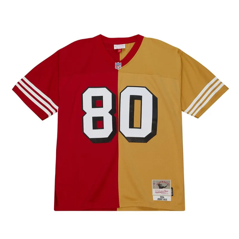 Camisa Mitchell & Ness NFL Split Legacy San Francisco 49ers 1994 Jerry Rice Vermelha - GG