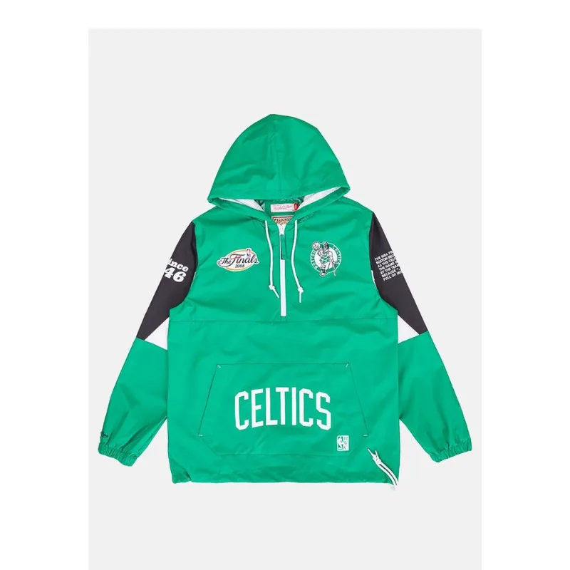 Jaqueta Mitchell & Ness NBA Pullover Anorak Boston Celtics Verde - GG