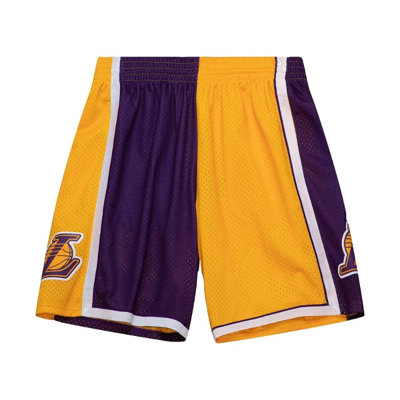 Shorts Mitchell & Ness Split Swingman Los Angeles Lakers Roxo - G