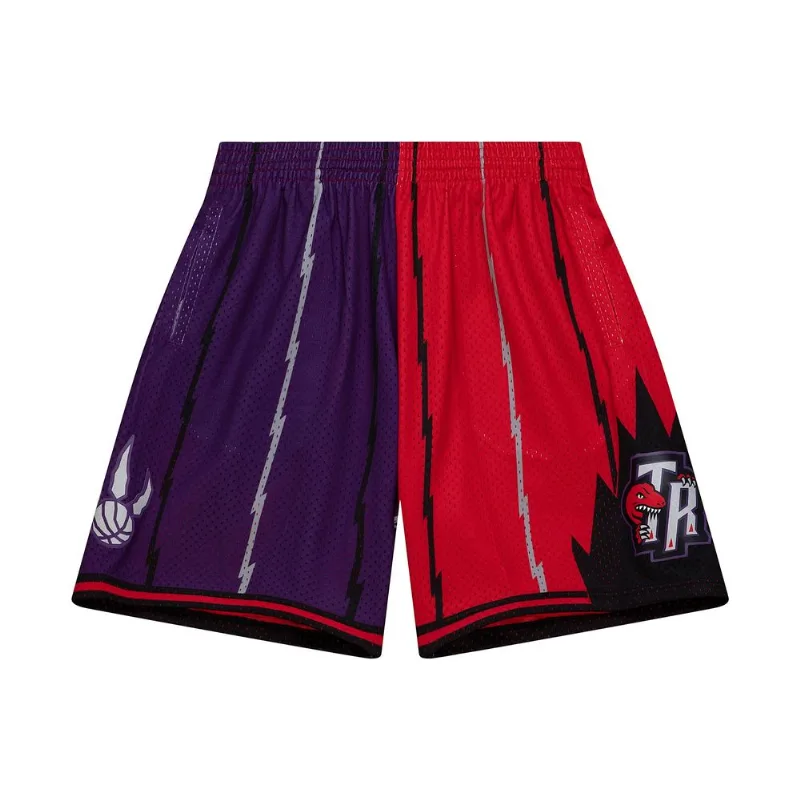 Shorts Mitchell & Ness Split Swingman Toronto Raptors Roxo - G