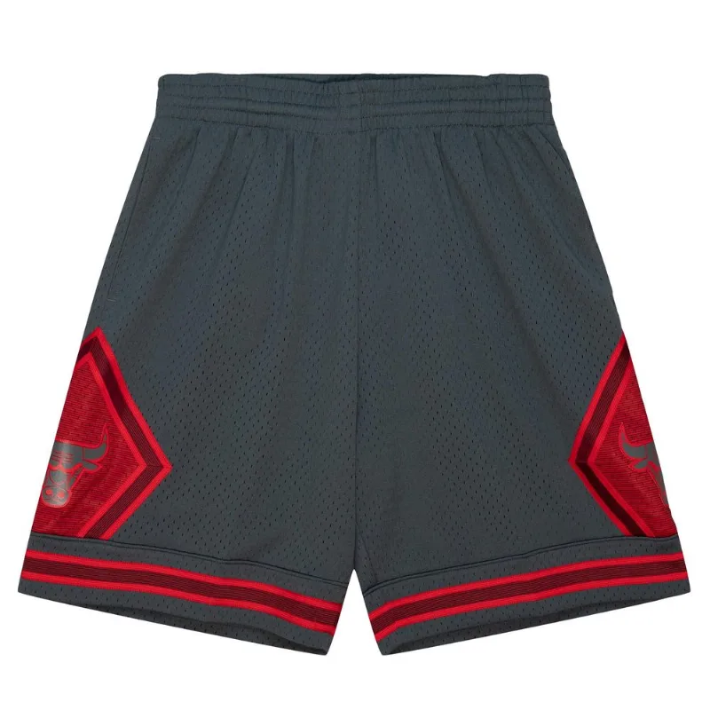 Shorts Mitchell & Ness Swingman Space Knit Chicago Bulls Cinza - M