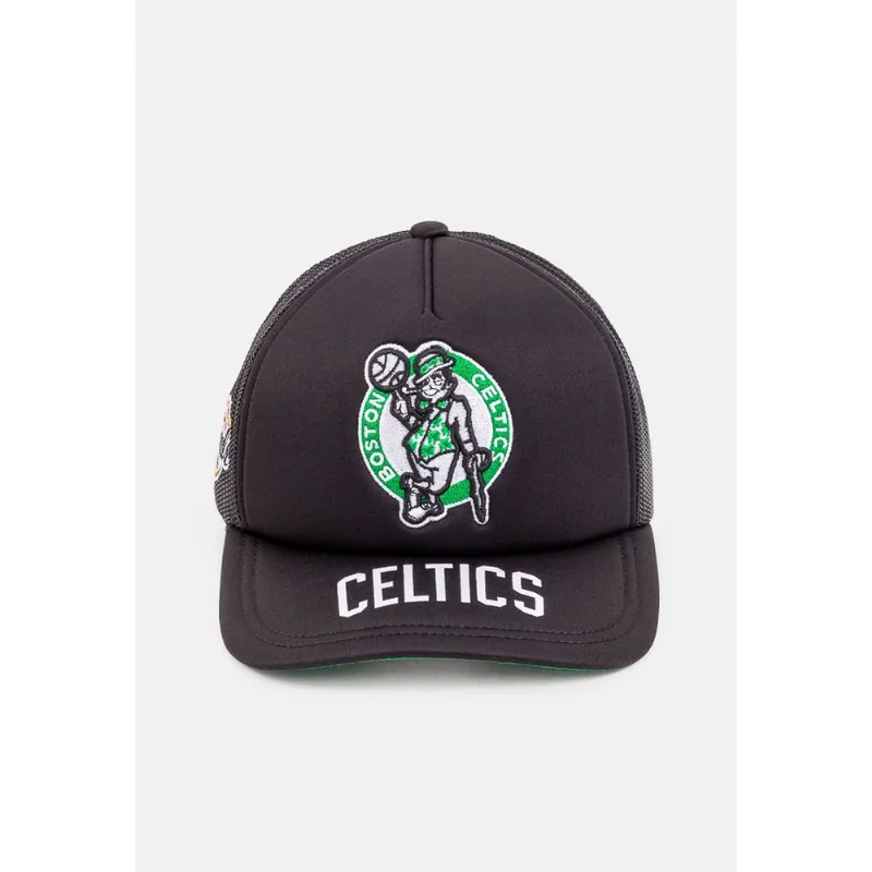 Boné Mitchell & Ness NBA Trucker HWC Boston Celtics Preto - ÚNICO