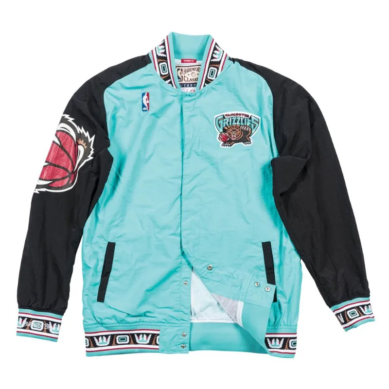 Jaqueta Mitchell & Ness Authentic Warm Up Jacket Vancouver Grizzlies 1995-96 Azul Teal - M