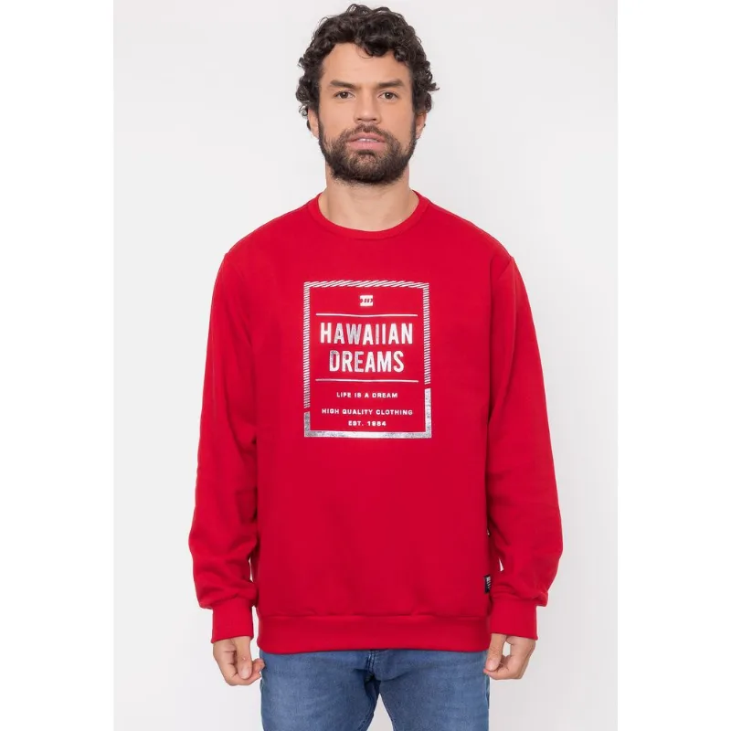 Moletom HD Gola Careca Qatar Vermelho - P