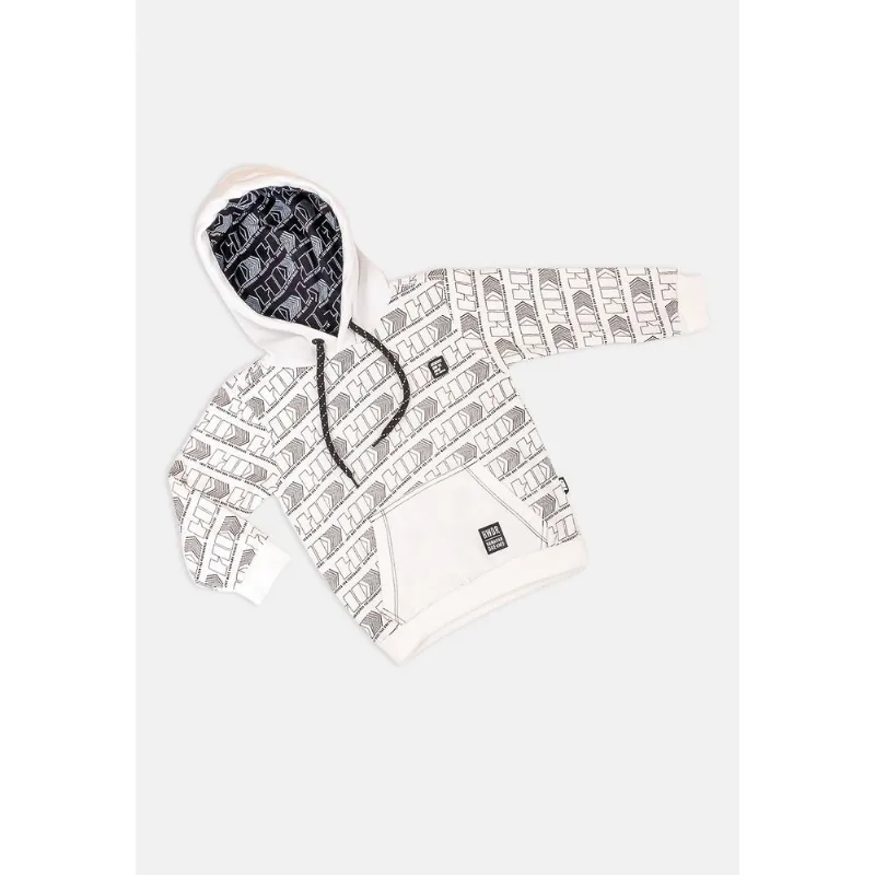 Moletom HD Canguru Infantil Off White - 4