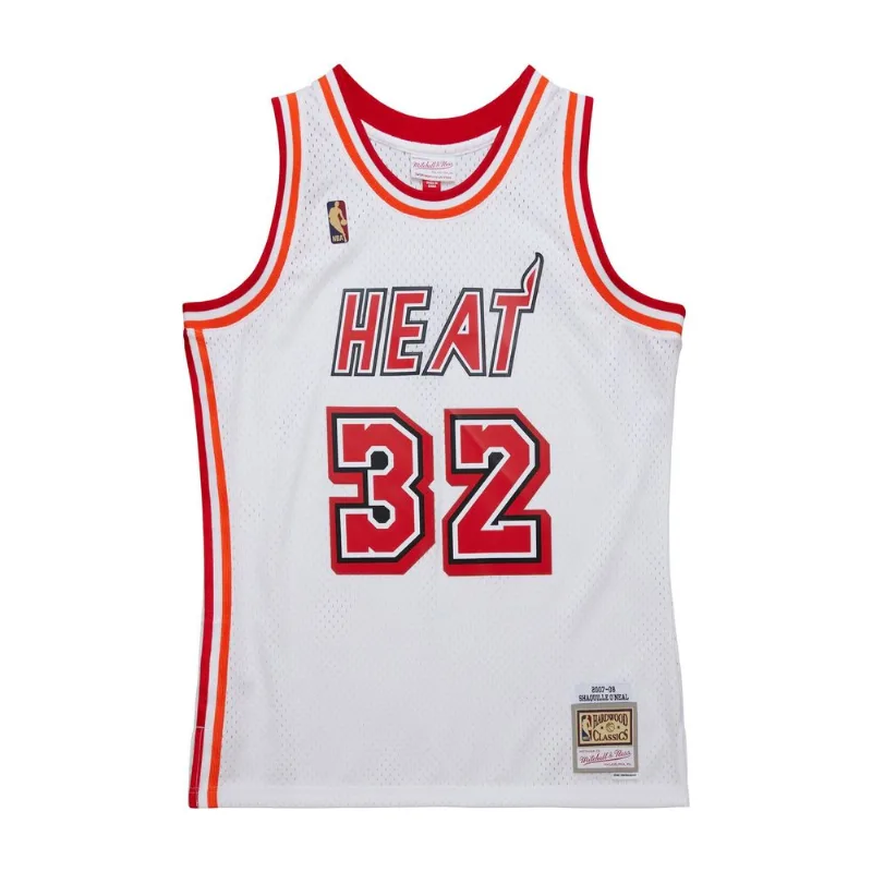 Regata Mitchell & Ness Swingman Jersey Miami Heat 2007-08 Shaquille O'Neal Branca - P