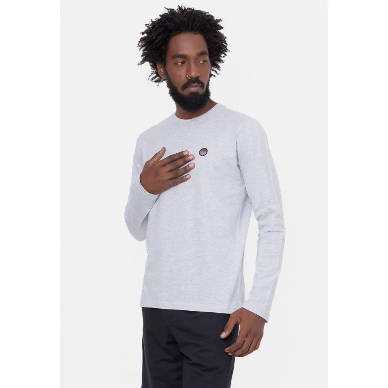 Camiseta Fatal Manga Longa Fashion Basic Gelo Mescla - G
