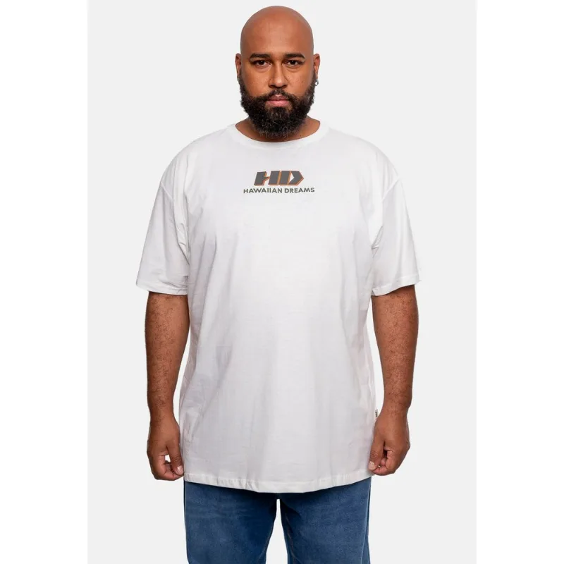 Camiseta HD Estampada Plus Size Branca - Plus M