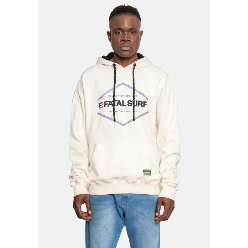 Moletom Fatal Canguru Fechado Off White - M