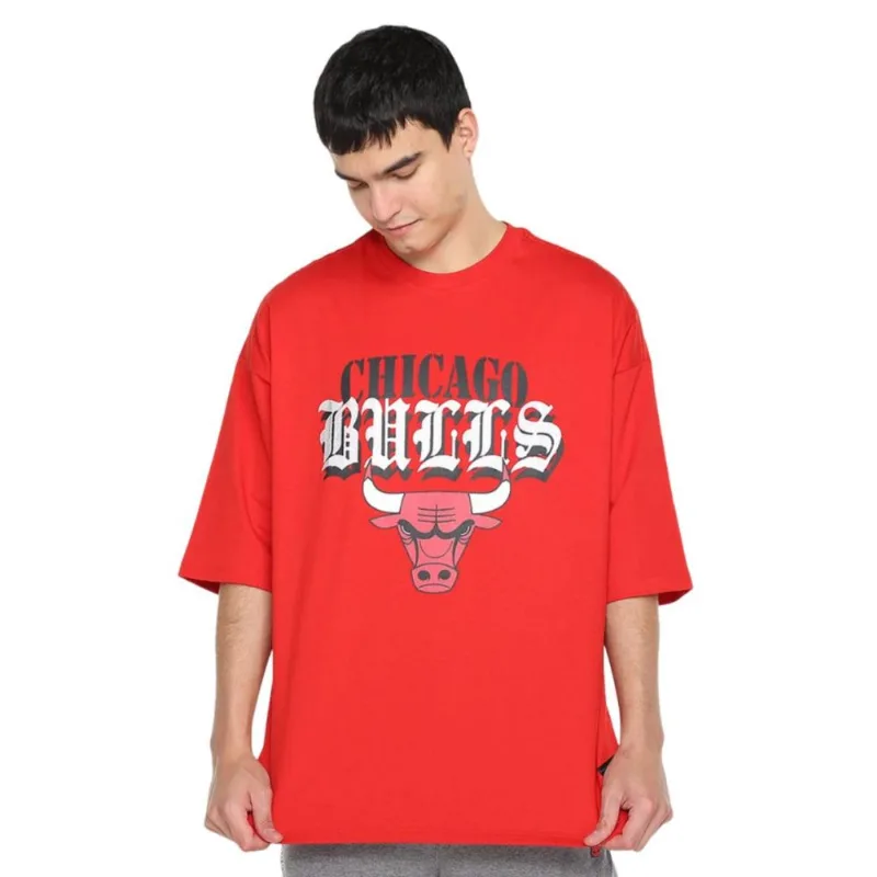 Camiseta Nba Masculina Chicago Bulls Metal Team Oversize