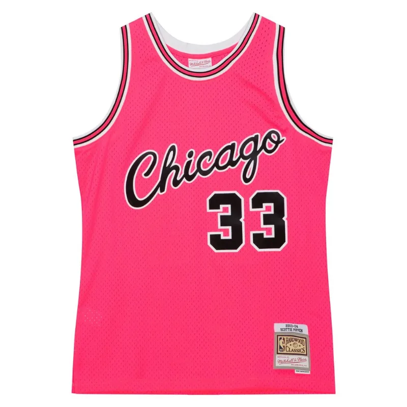 Regata Mitchell & Ness Neon Tropical Swingman Jersey Chicago Bulls 1997-98 Scottie Pippen Rosa - M