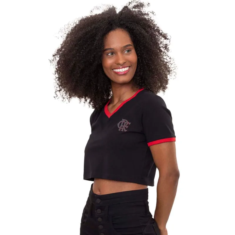 Cropped Flamengo Feminino Tonal CRF Preto G