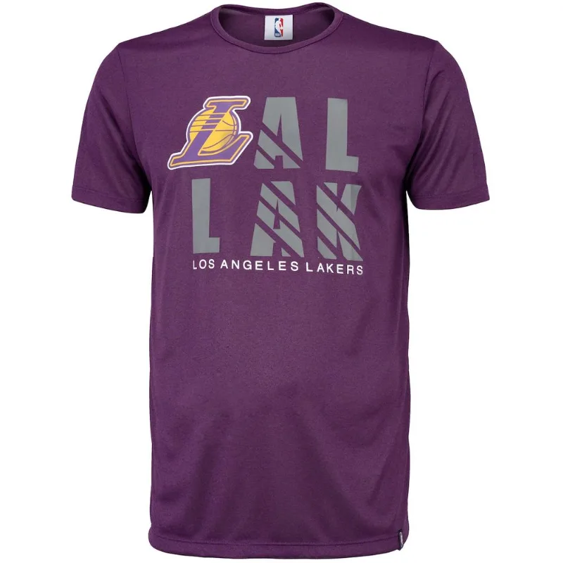 Camiseta Los Angeles Lakers NBA Bang Manga Curta - Masculina Roxo M