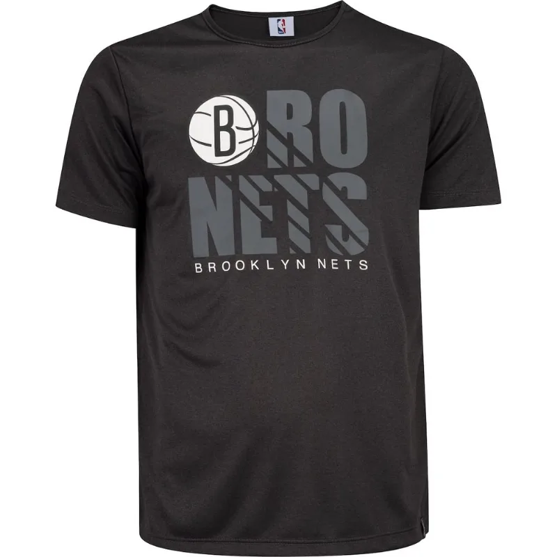 Camiseta Brooklyn Nets NBA Manga Curta - Masculina Cinza M