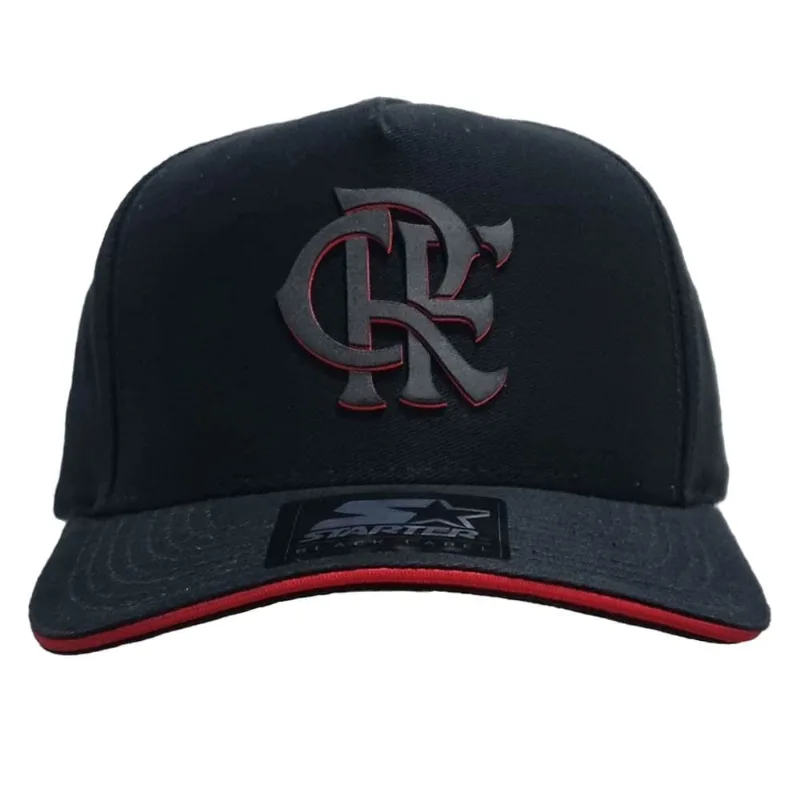 Boné Flamengo Aba Curva Fla 81 Preto Starter Único