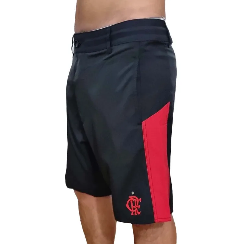 Bermuda Flamengo Híbrido 128294 Preta/Vermelha Preto M