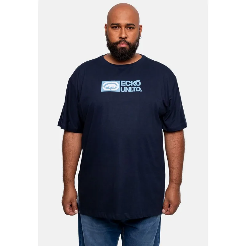 Camiseta Ecko Estampada Plus Size Azul Marinho - Plus G