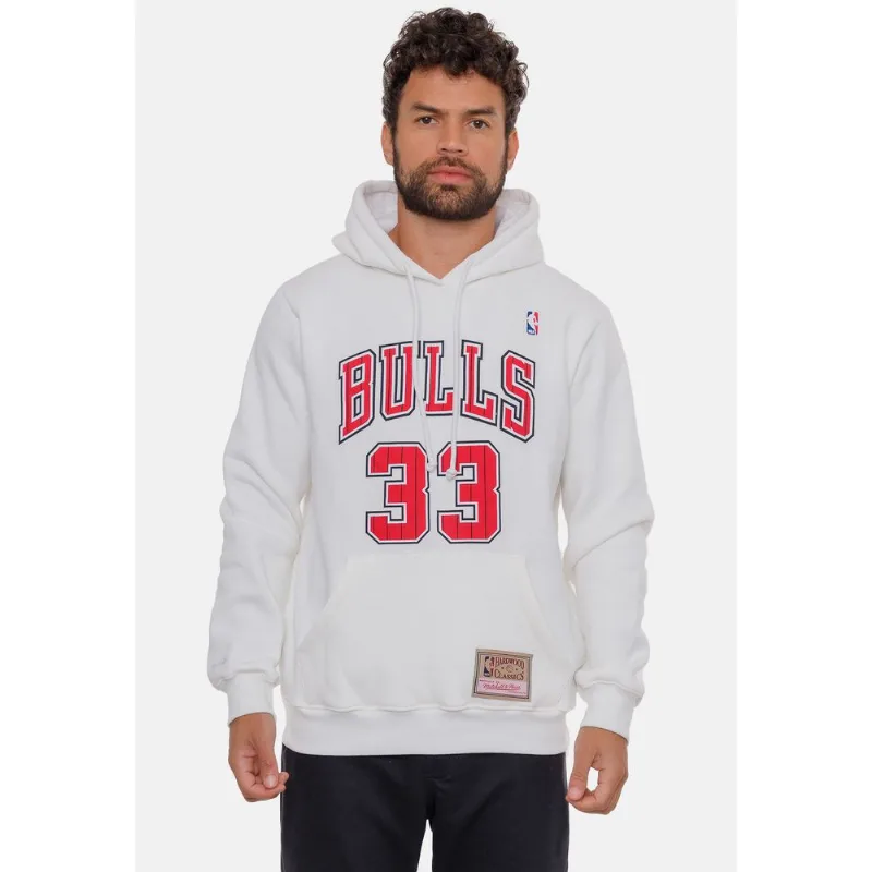 Moletom Mitchell & Ness Scottie Pippen Chicago Bulls Natural - GG