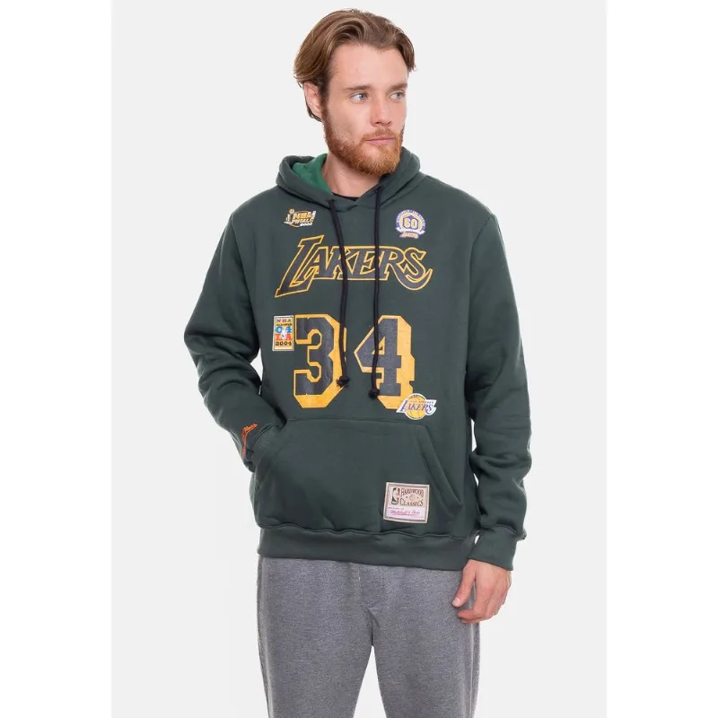 Moletom Mitchell & Ness Shaquille O'Neal Verde Militar - G
