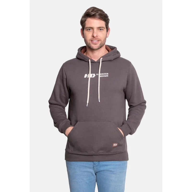 Moletom HD Canguru Fechado Marrom - G