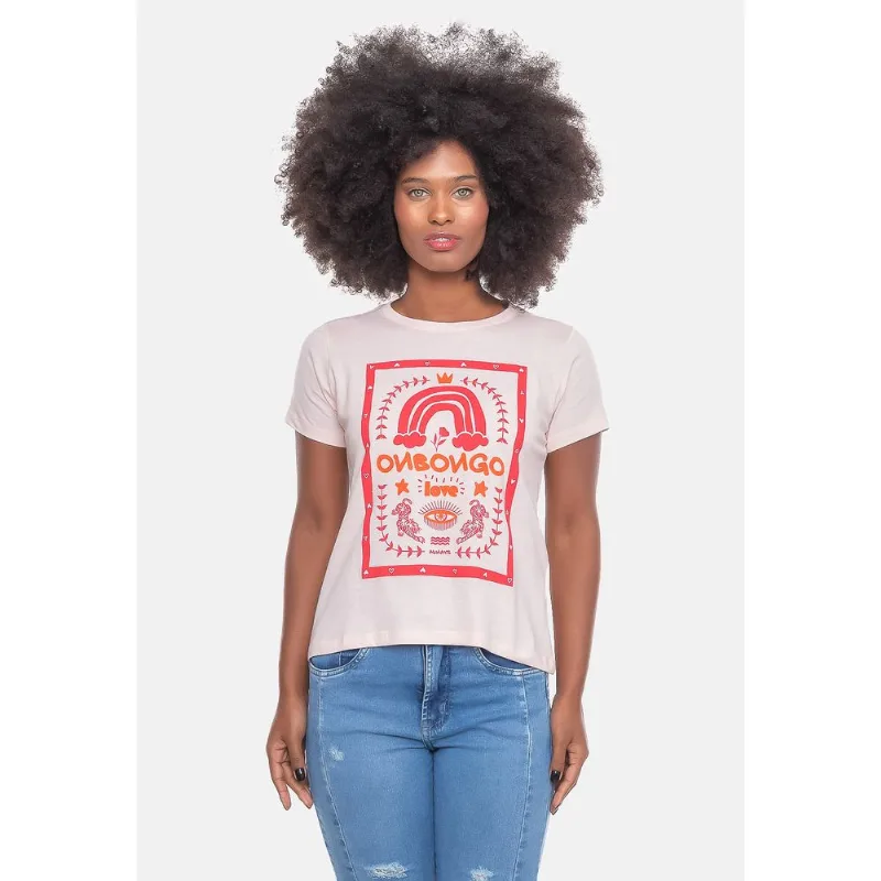 Camiseta Onbongo Feminina Flag Rosa - G