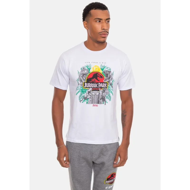 Camiseta Fatal Estampada Raptor Branca - M