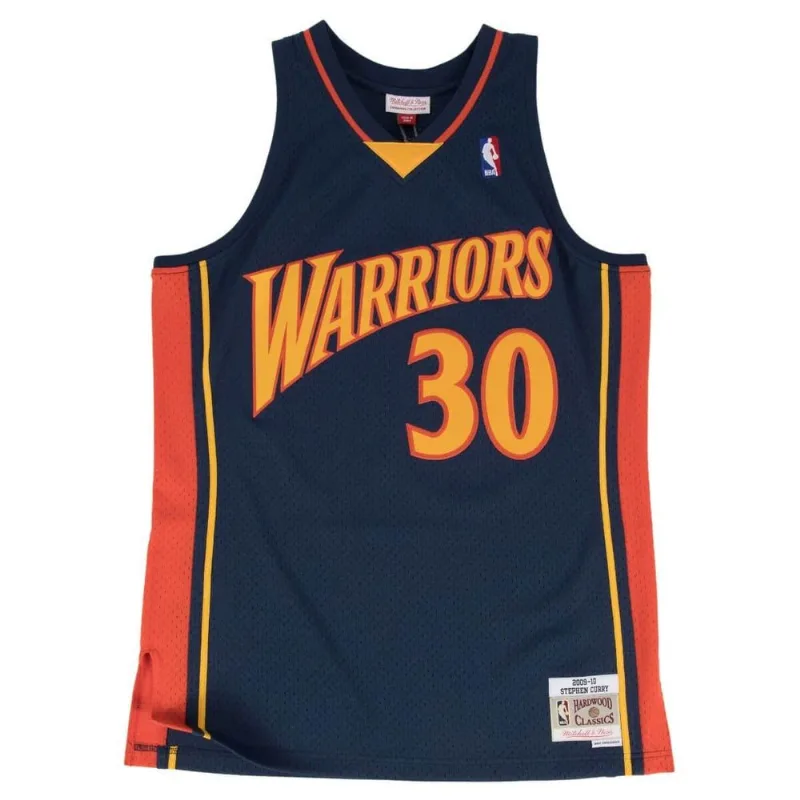 Regata Mitchell & Ness Road Swingman Jersey Golden State Warriors 2009-10 Stephen Curry Azul Marinho - P