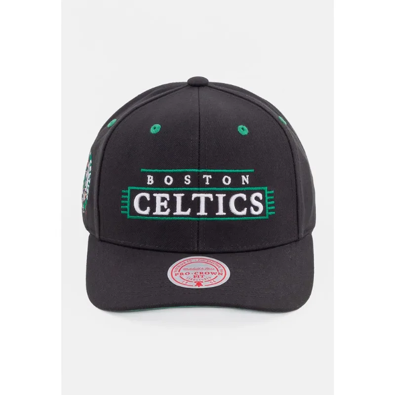 Boné Mitchell & Ness Aba Curva Boston Celtics Preta - ÚNICO