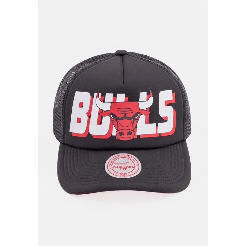 Boné Mitchell & Ness Aba Curva Chicago Bulls Preta - ÚNICO