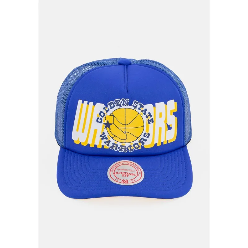 Boné Mitchell & Ness Aba Curva Golden State Warriors Azul - ÚNICO
