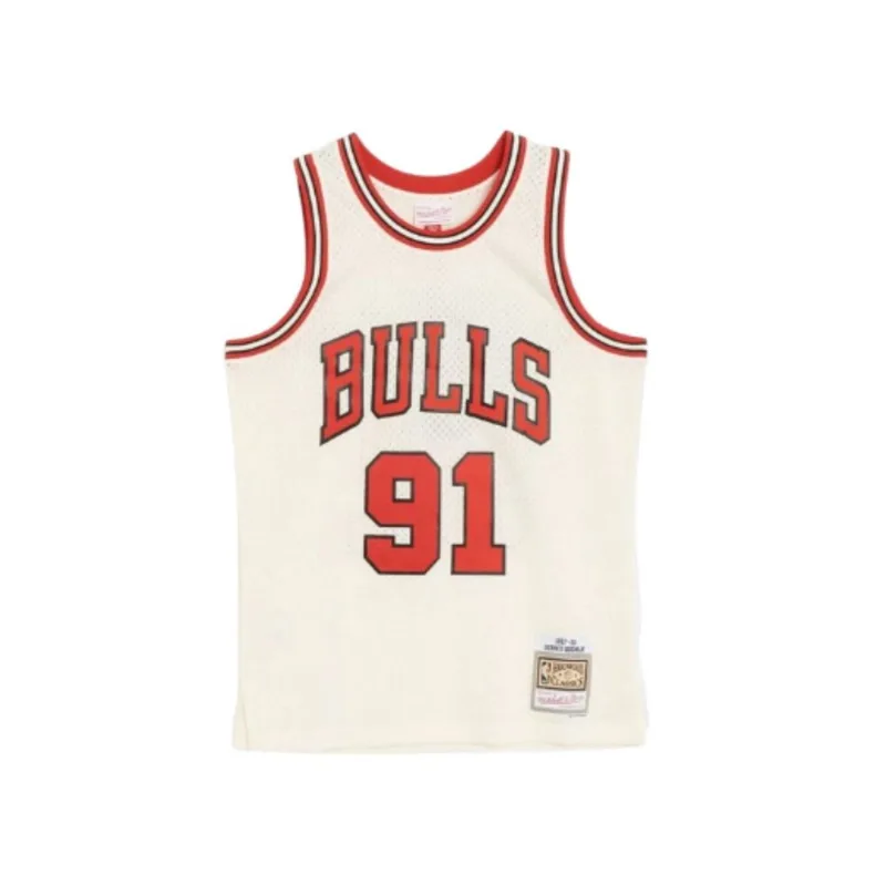 Regata Mitchell & Ness Cream Swingman Jersey Chicago Bulls 1997-98 Dennis Rodman Off White - P