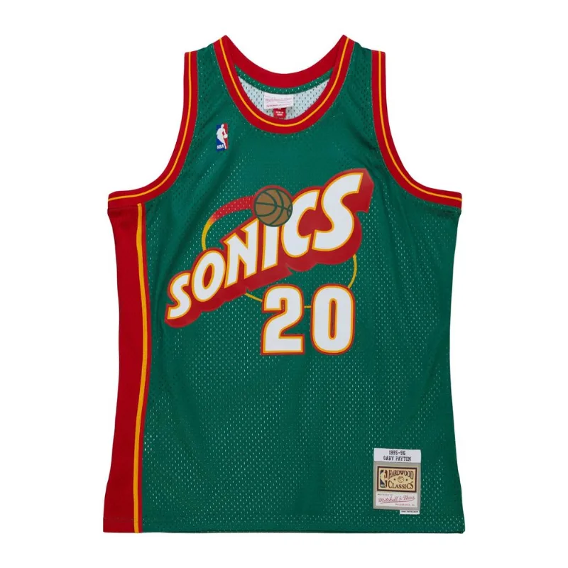 Regata Mitchell & Ness Swingman Jersey Seattle Supersonics 1995-96 Gary Payton Verde - XGG