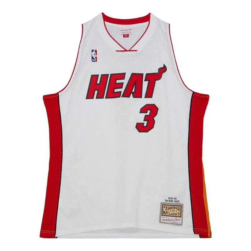 Regata Mitchell & Ness Swingman Jersey Miami Heat 2005-06 Dwyane Wade Branca - M