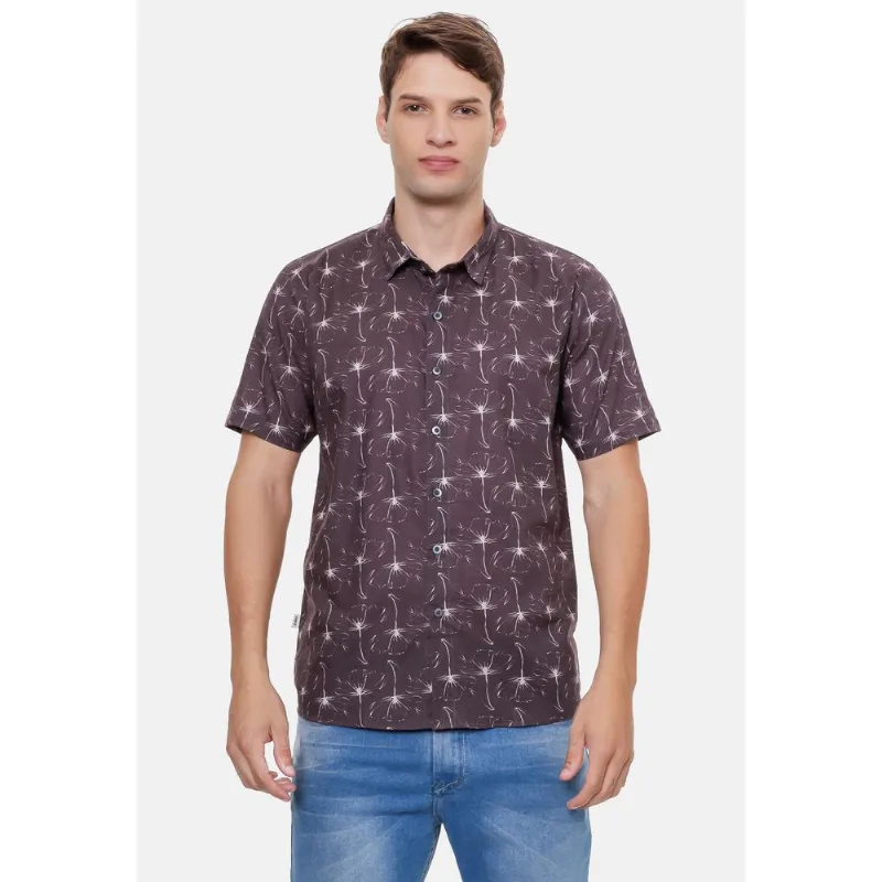 Camisa HD Floral Marrom - GG