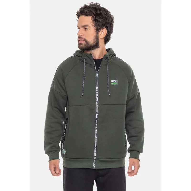 Moletom HD Canguru Aberto Verde Militar - M