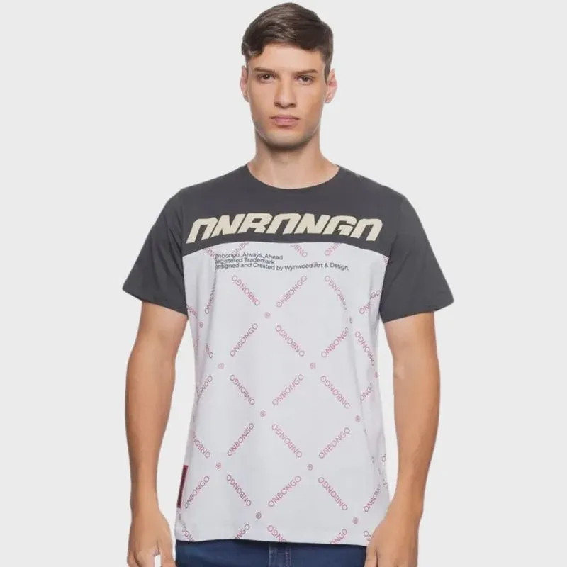 Camiseta Masculina Onbongo Reco Scotlan Cinza Chumbo ON256