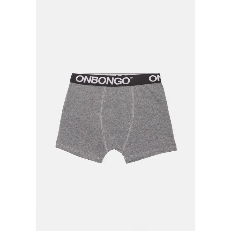 Cueca Onbongo Boxer Lisa Grafite Mescla - G