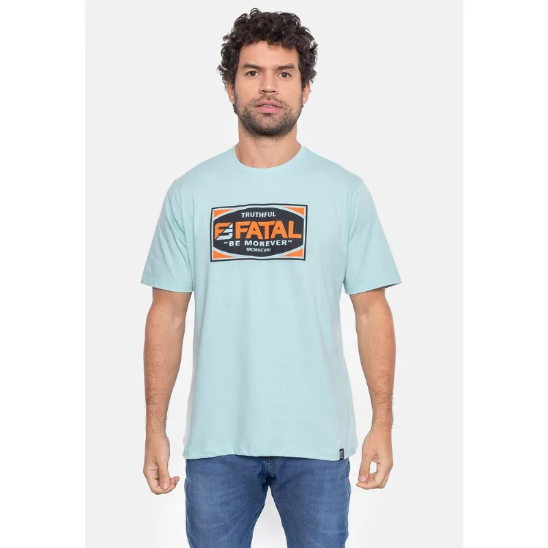 Camiseta Fatal Estampada Trut Verde Agua - Claro - G