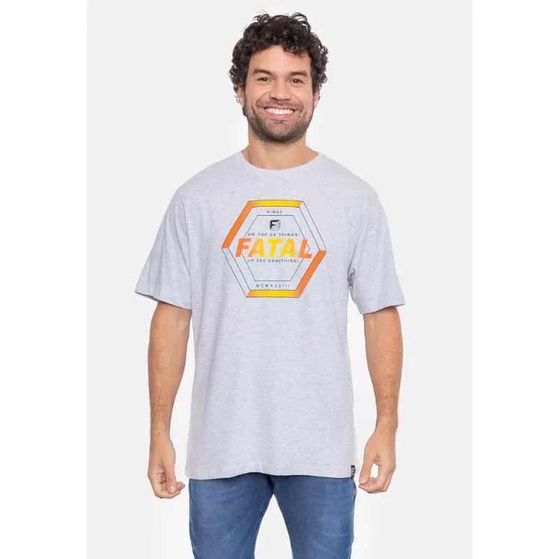 Camiseta Fatal Estampada Powder Gelo Mescla - P